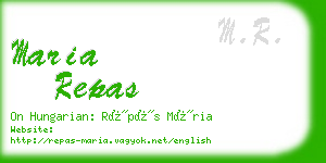 maria repas business card